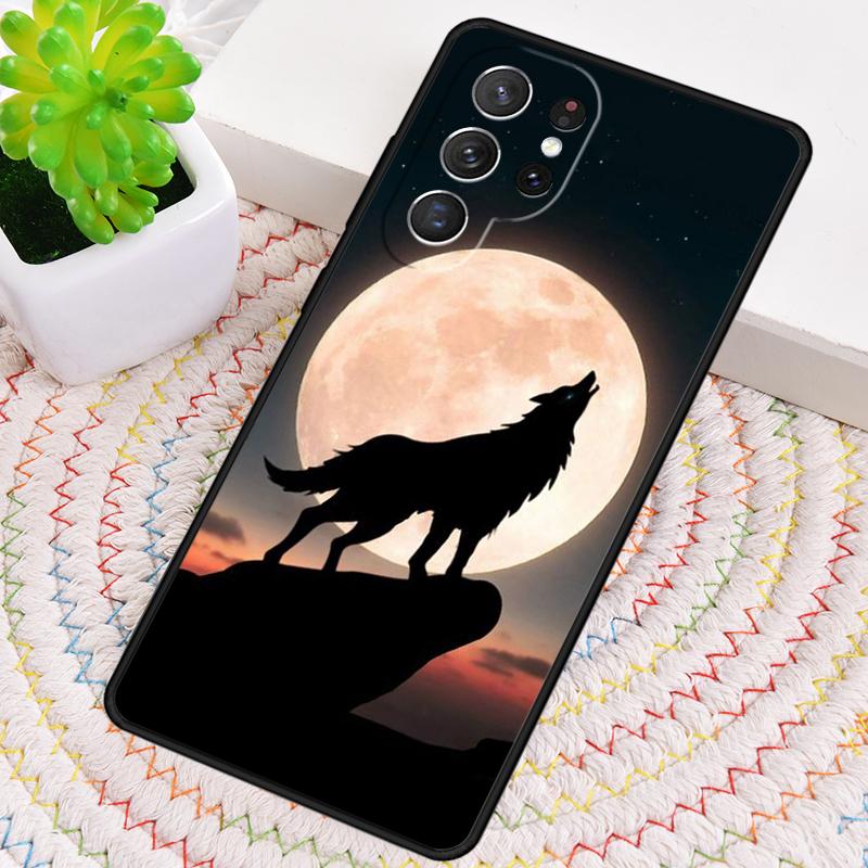 Animal The Wolf Howl soft Phone Case for Samsung Galaxy note 10 pro S26 Ultra S23 S24 FE S25 S21 S22 PLUS shockproof Cove