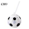 Tazza da Bevande da Esterno Borraccia da Calcio con Cannuccia, Tazza di Plastica a Forma di Pallone da Calcio da 500ml, Tazza Termica Sportiva per Bevande Calde e Fredde con Coperchio per il Giorno della Partita,