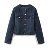 Fashion Style 2024 Spring New Arrival Women's Clothing Slim Looking All-Matching Jeans round Neck Jacket Coat Top 6045041