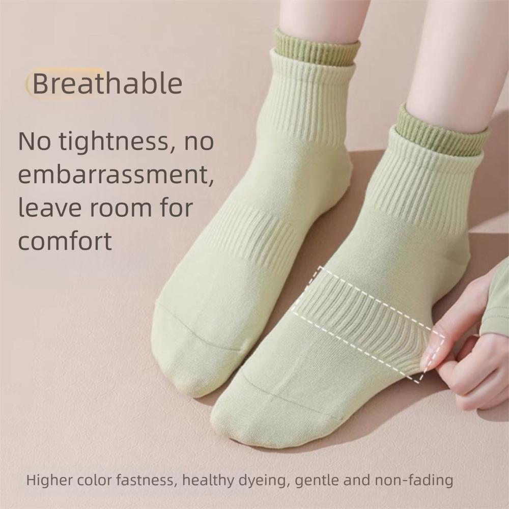 Elastic Yoga Socks Breathable Mid Tube Socks Casual Sport Socks