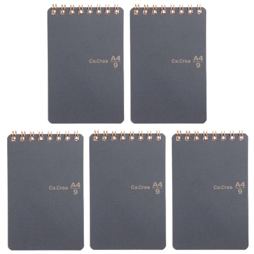 

Plus Memo Pad Mini A4 x 1/9 Square 5mm Ka.Crie Black 5-Book Pack 77-960 x 5