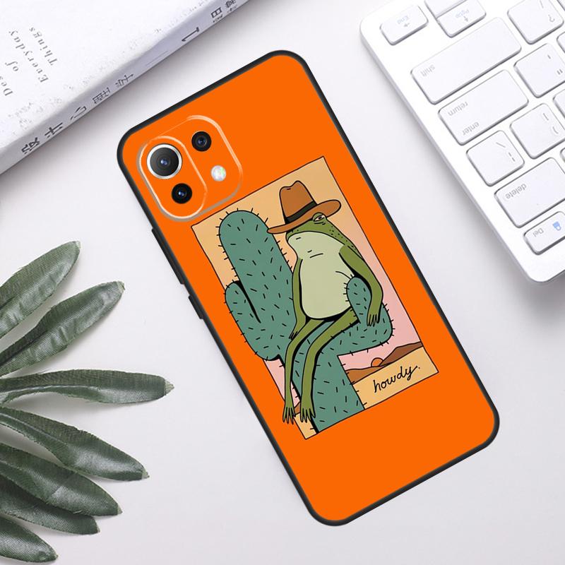 Cute Frog Cartoon Case For POCO F5 X3 X5 Pro F3 F4 GT M5s C40 Back Cover For Xiaomi 13 12 Lite 11T 12T Pro 12X