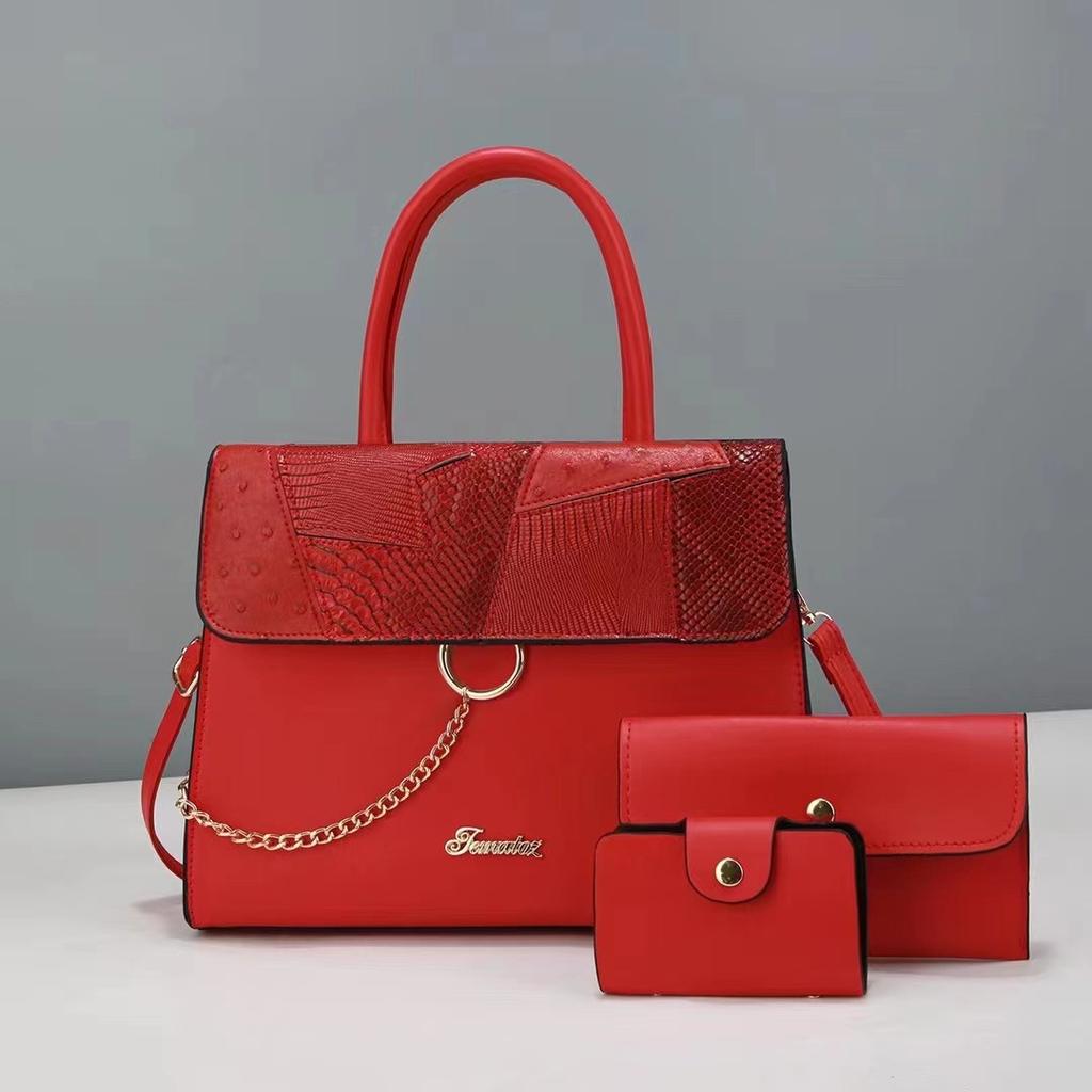 Assemble Three High-end Women's Handbags  Versatile Large-capacity Trendy Chain Accessory Bags