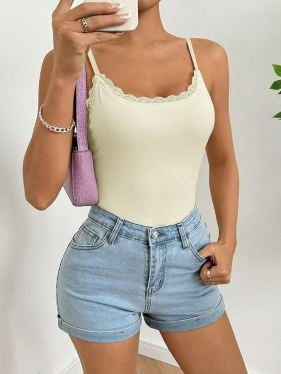 

Кружевной боди-треугольник на весну/лето 2024 - Сексуальная женская майка в европейско-американском стиле Medium