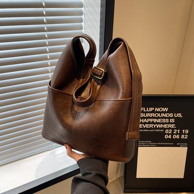 Tasche mit großem Fassungsvermögen Damen Herbst vielseitig neu Umhängetasche Messenger Bag Retro und beliebt Kinder- und Mutter-Bucket Bag