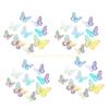 F26C 72pcs 3D Hollowout Colorful Butterfly Wall Sticker Set for Home Party Decors Easy to Apply and Remove No Residues