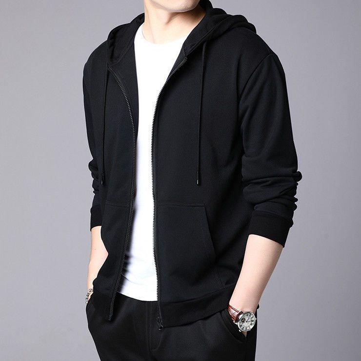 

Men s Fleece-Lined Thick Hooded Zip-Up Hoodie, Plus Size Cardigan for Teens and Students S 80 lbs and below