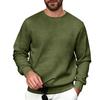 Men S Casual Long Sleeve Crew Neck Textured Pullover Sweatshirt