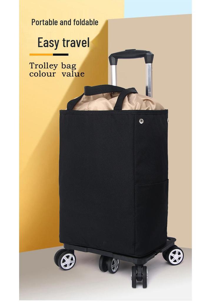Lightweight Folding Insulated Shopping Cart for Groceries and Home