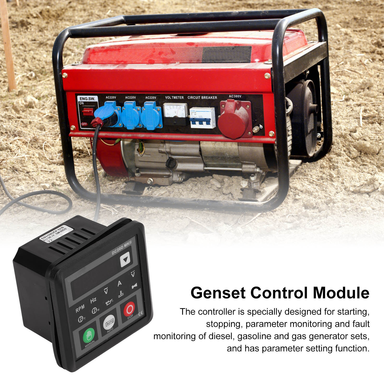 DC20D Generator Set Controller Engine Genset Control Module for Generator Set Automation System ABS