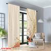 2pcs 2D flat printing Christmas Party Curtains Christmas Holly Berries Sprigs Digital Printed Polyester Drapes Party & Holiday