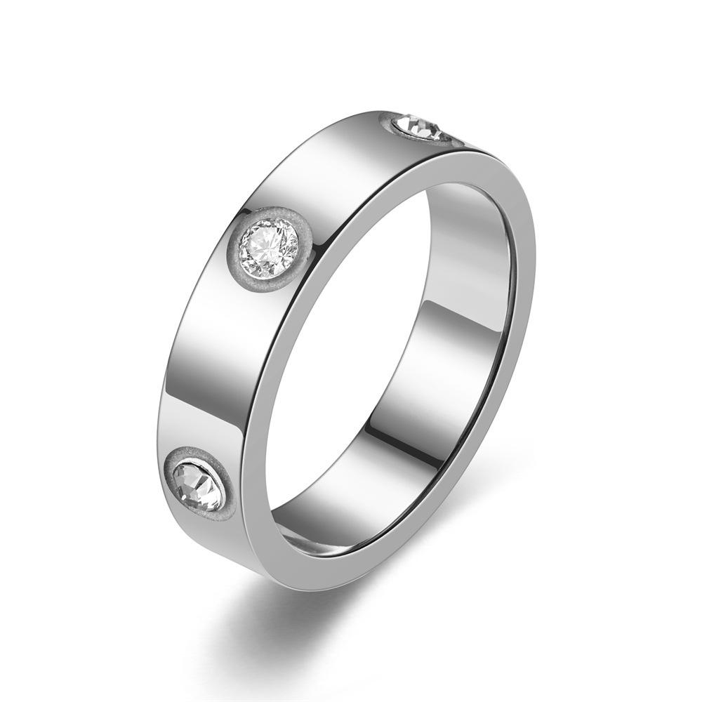 Ring Half Diamond Half Cross Versatile Couple Ring