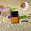 25 Pieces Mini Massage Oils Vials Storage Container Tubes Brown Holder Portable Reusable Durable