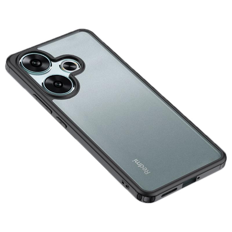 

For Xiaomi Redmi Turbo 3 5G/Poco F6 5G Anti-Scratch Phone Case Hybrid TPU+PC Phone Cover Black