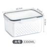 Simple and Durable Food Sealed Fresh-keeping Box Food-grade Fruit and Vegetable Drain Storage Box Freezer Storage Box with Lid