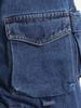 Autumn 2025 Women's High-Waisted Wide-Leg Jeans with Large Pockets and Casual Style
