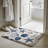 Shell Stars Floor Mat Soft Flannel Absorbent Mat Non-Slip Rug Home Bedroom Bathroom