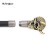 Yellow Horn Cattle Resin Skull Head Walking Cane Fashion Decorative Steel Stick Gentleman Skull Performance Stage Cane 93cm