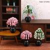 2Pcs 1/12 Flower Pot Model Doll Home Miniature Potted Plants Garden Ornament Micro Scene Decoration Toy