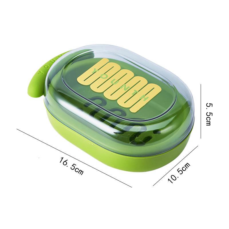 Dual Layer Soap Dispenser With Cover For Dorm Room Hygiene Storage