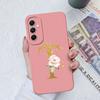 Phone Case For Samsung Galaxy A34 A33 A32 Elegant Rose Letter Soft Liquid Silicone Sqare Back Cover For Samsung A 34 33 32 Shell