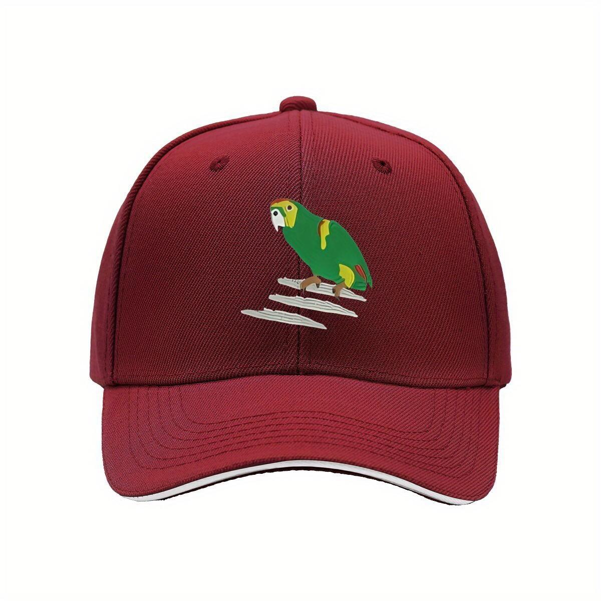 Parrot Bird Graphic Baseball Cap Lightweight Black Adult Casual Unisex Curved Brim Hat XS(old)