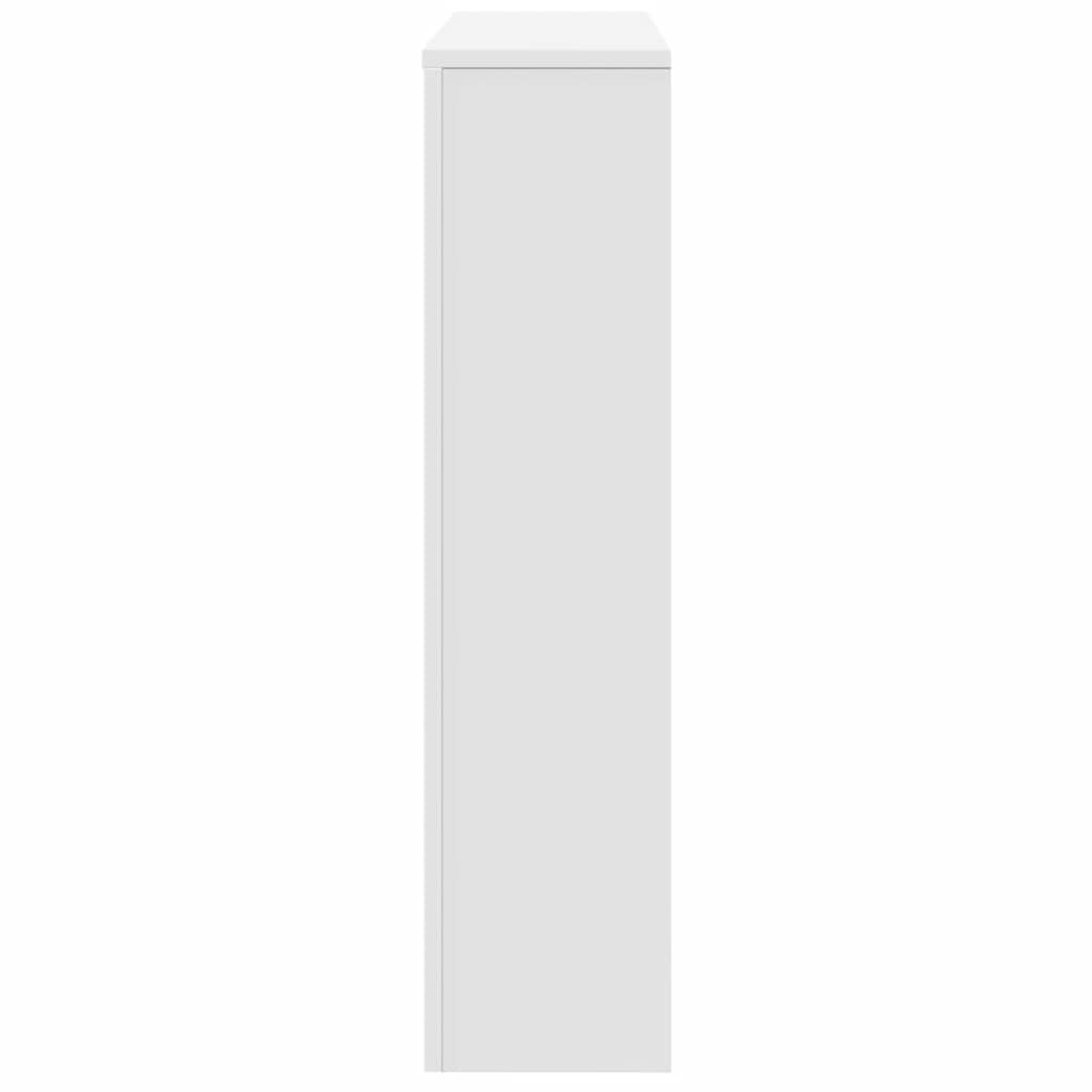 White Radiator Cover 149 x 20 x 82 cm Wood Based Material