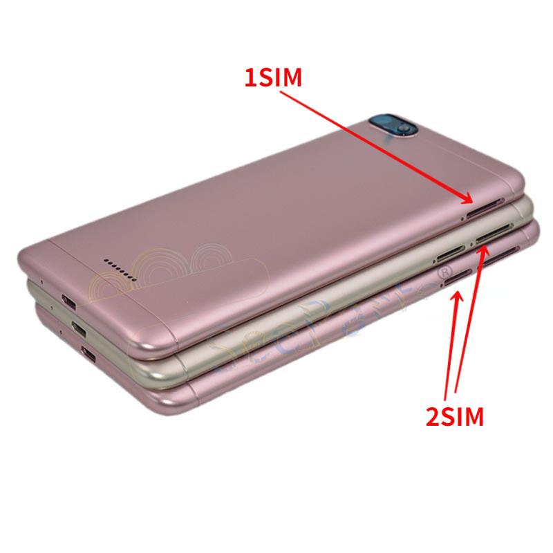 For Xiaomi Redmi 6A Back Battery  Rear Door Housing  Replacement with Power Volume Buttons Camera