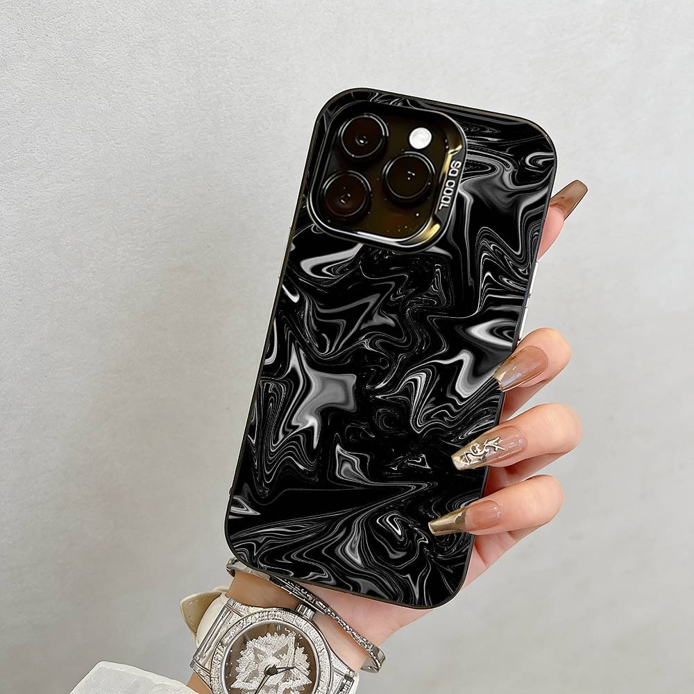 Geometric figures Phone Case For iPhone 17,16,15,14,13,12,11 Plus,Pro Max,XS,Colorful Silver Phone case Funda Cover