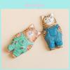 Wooden Cat Figurine Handcrafted Animal Decor For Home Office Gift