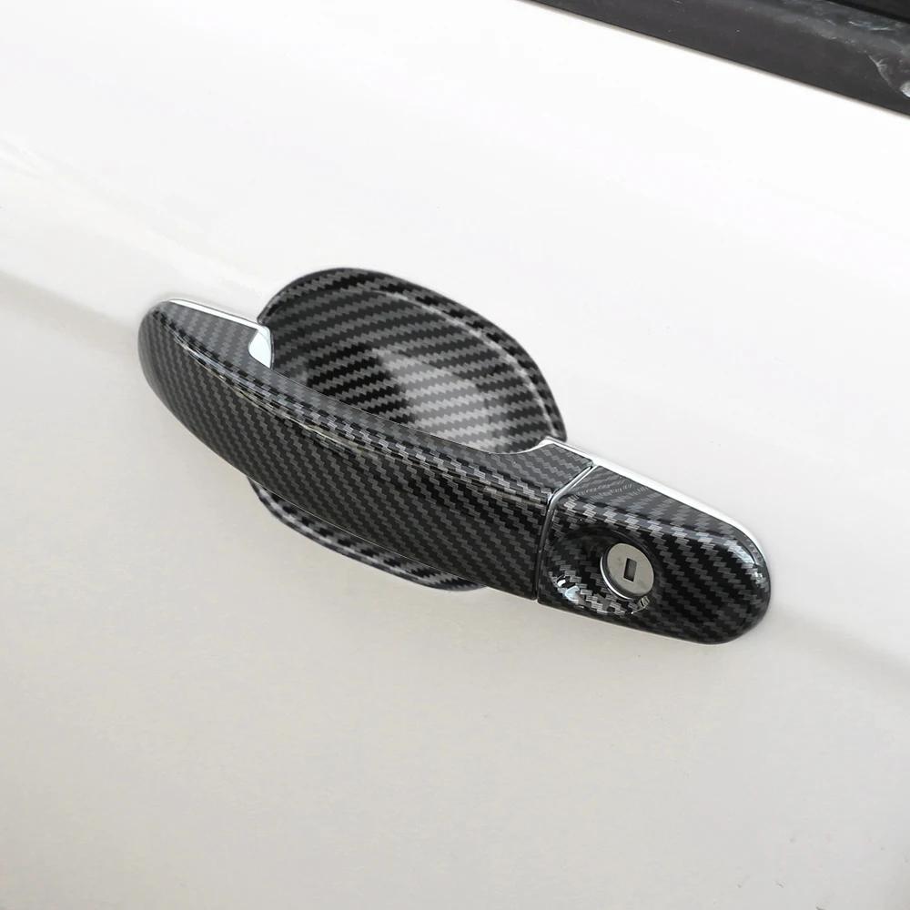 Outer Door Bowl Decoration Cover Trim Stickers for Ford Focus 2 3 MK2 MK3 Imitation Carbon Fiber Door Handle Protective Cover