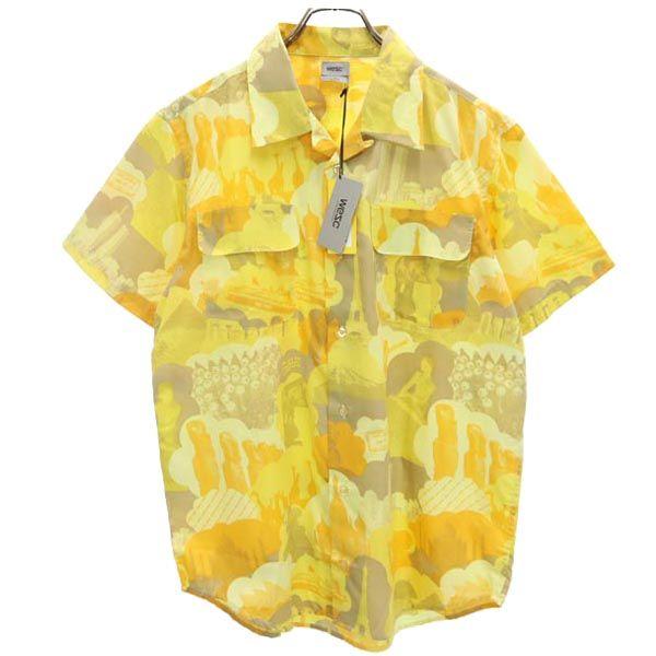 Unused WESC Overall Handle Short Sleeve Aloha Shirt M Yellowish Men's Used