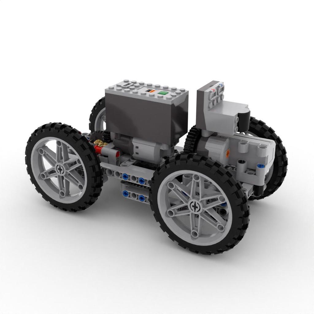 Technological Four-Wheel Drive Car Building Blocks Parts With Motor Puzzle Toys Moc Bricks Stem Education Boys Gift