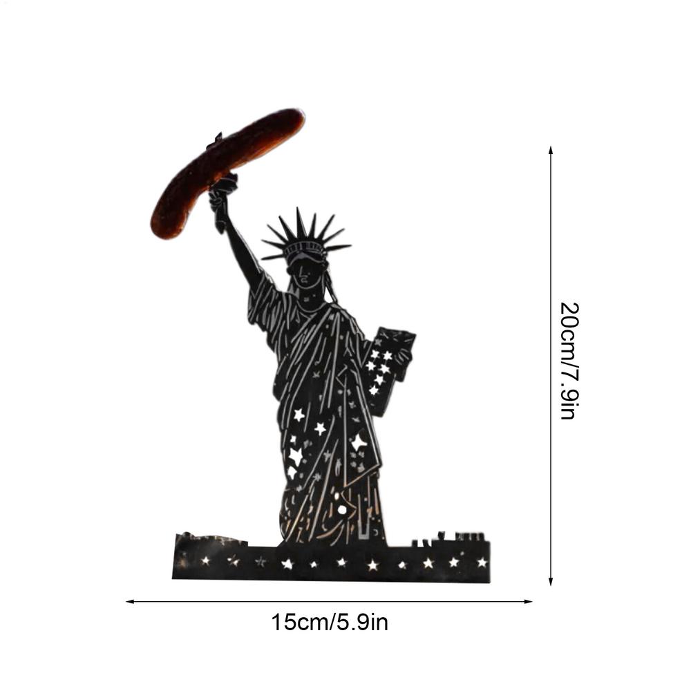 Grilovací stojan Přenosný držák na hot dogy Kovový Kreativní Vtipné Grilovací příslušenství Pro Kuchyňské akce Grilování Kempování Zahrada