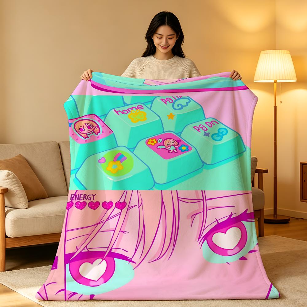 Anime M-My Dress Up Darling Throw High-Density Short Plush Blanket Soft Skin-Friendly for Sofa Nap Air-Conditioned Room