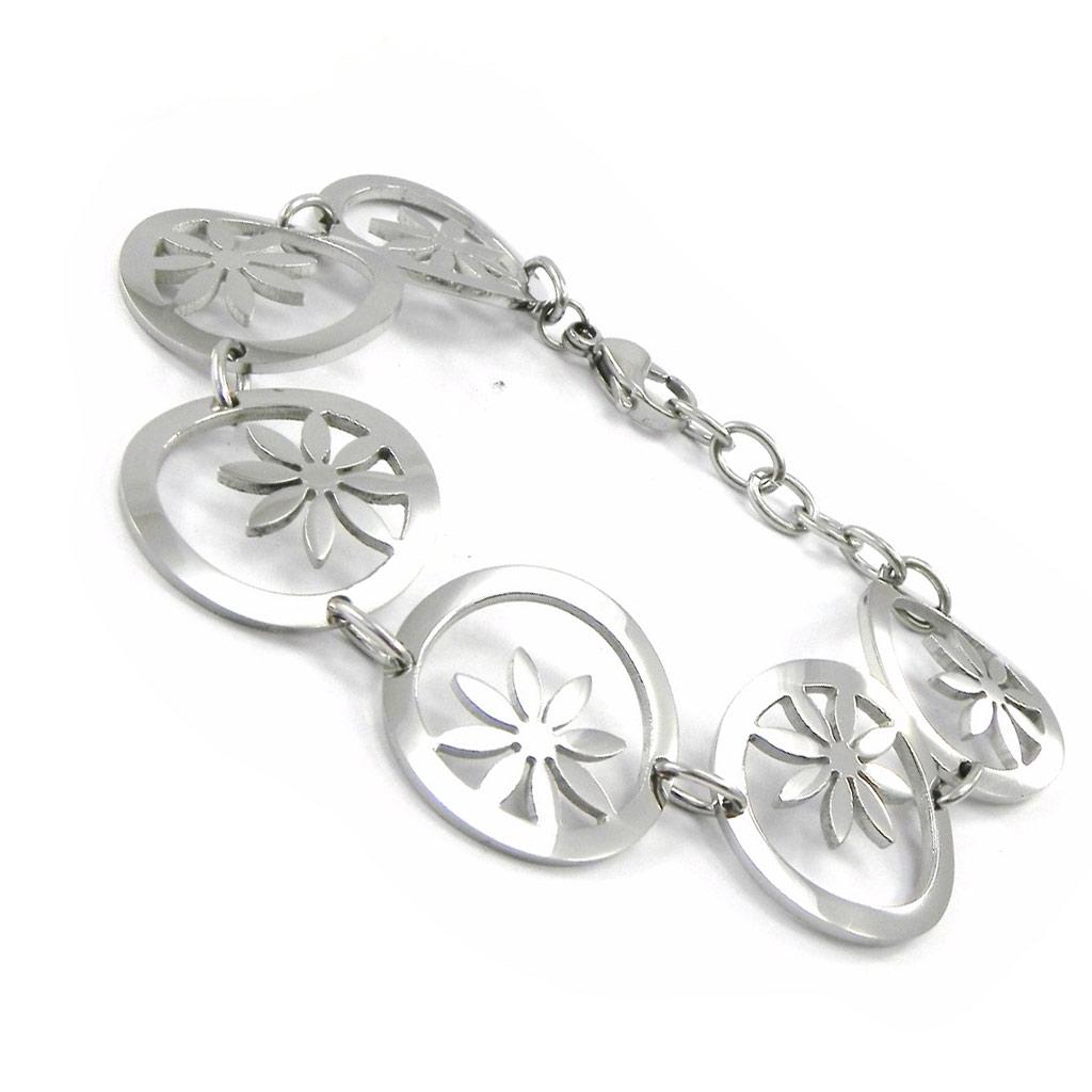 Les Trésors De Lily [I1135] - Bransoletka Stalowa 'Vahiné' Srebrna