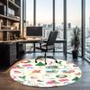 Christmas Printed Round Rug Carpet Chair Rug Area Rug Entryway Doormats,for Office Chair Living Room Bedroom Kitchen Room.