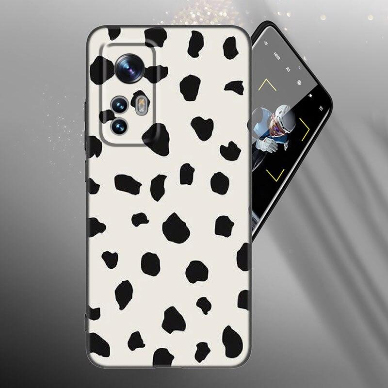Black And White Dalmatian Cow Zebra Texture Case For Xiaomi Mi 10T 11i 11T Note 10 11 Lite NE POCO F3 M3 X3 GT NFC M4 X4 Pro 5G