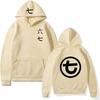 Mens Oversized Hooded Sweatshirt With Letter Print Casual Long Sleeve Pullover Fall Youth Fashion