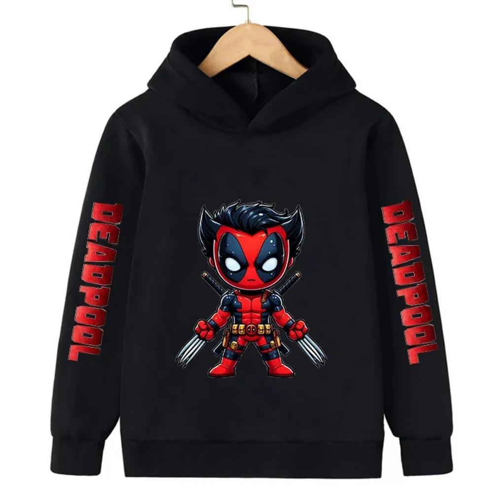 Deadpool Grafické dětské mikiny Móda pro kluky Mikiny s kapucí Podzimní oblečení Kreslené filmy Neformální oblečení Dívčí topy Mikiny