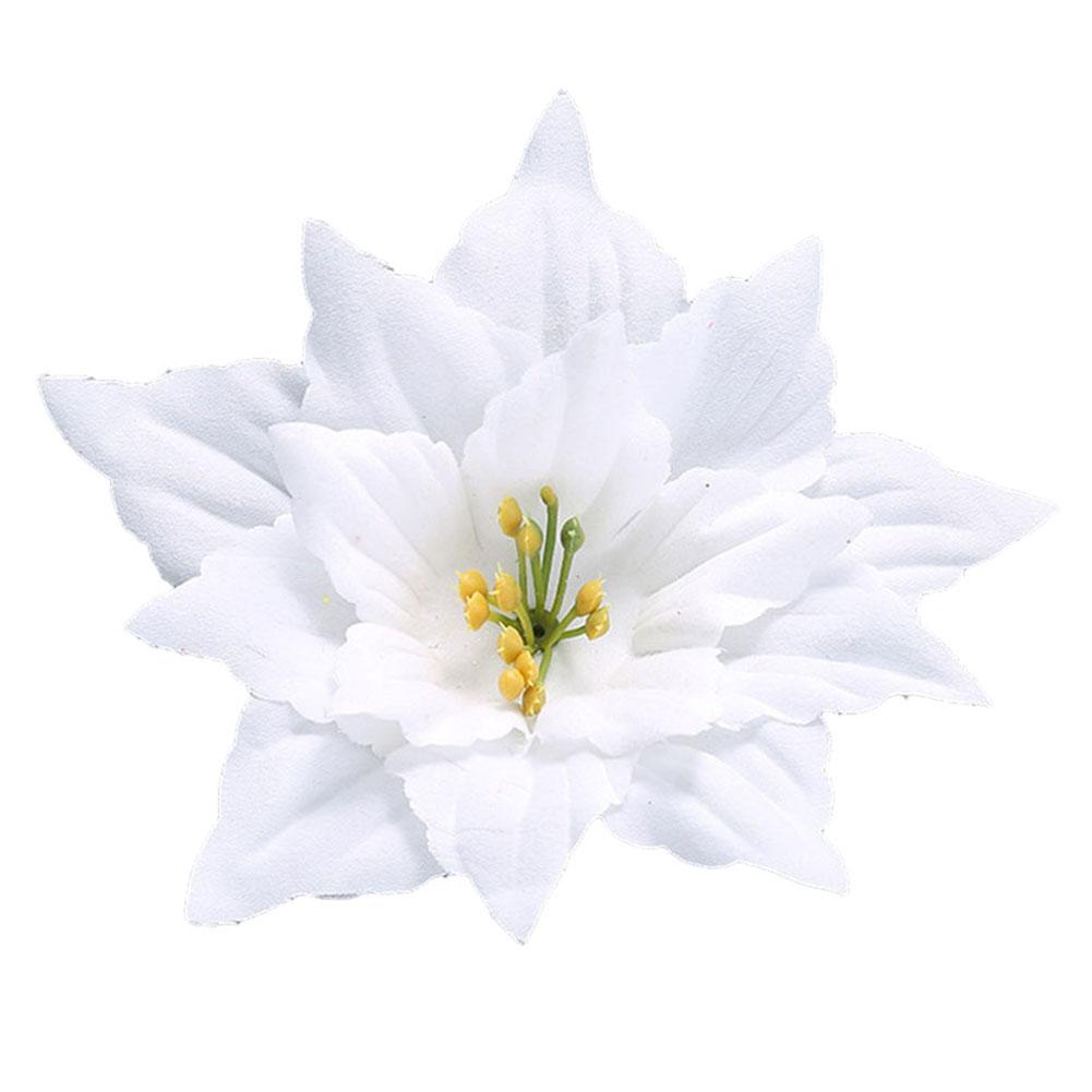 Třpytivé vánoční poinsettie závěsné květiny vánoční večírek stromová dekorace párty