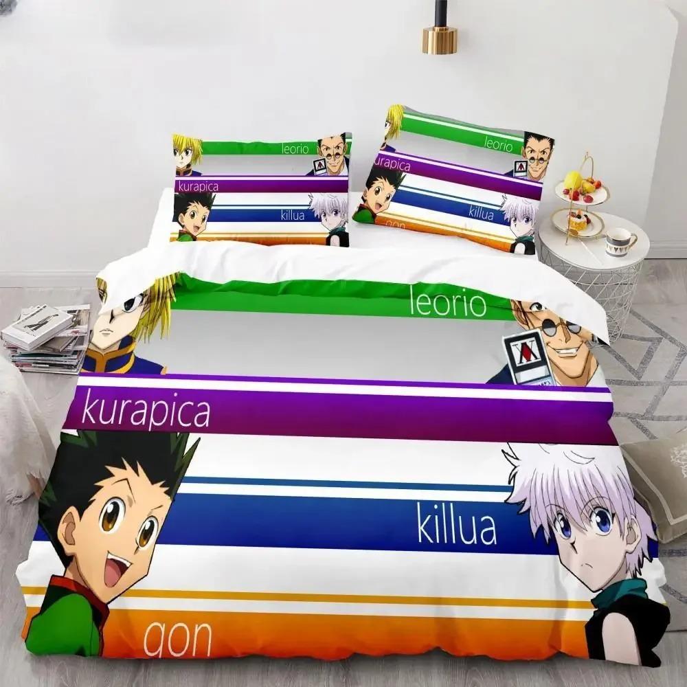 3D Print Anime Hunter X Hunter Duvet Cover Set Bedding Set Japanese Anime Twin Queen King Quilt Cover Pillowcases Home Textiles