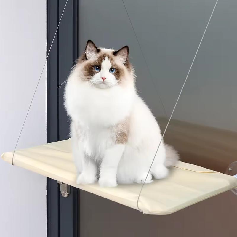 Cat Hammock Four Seasons Pet Bed Strong Suction Cup Hanging Cat Nest Foldable Window Sill Hanging Bed For Cats Sunbathing Rest
