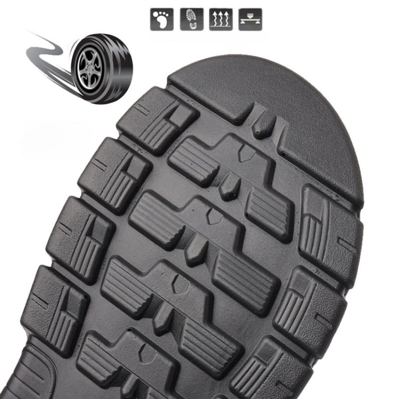 Breathable Men's Sandals Summer Fashion Men's Genuine Leather Shoes Anti-Slip Soft Bottom Slippers Comfortable Soft Beach Shoes