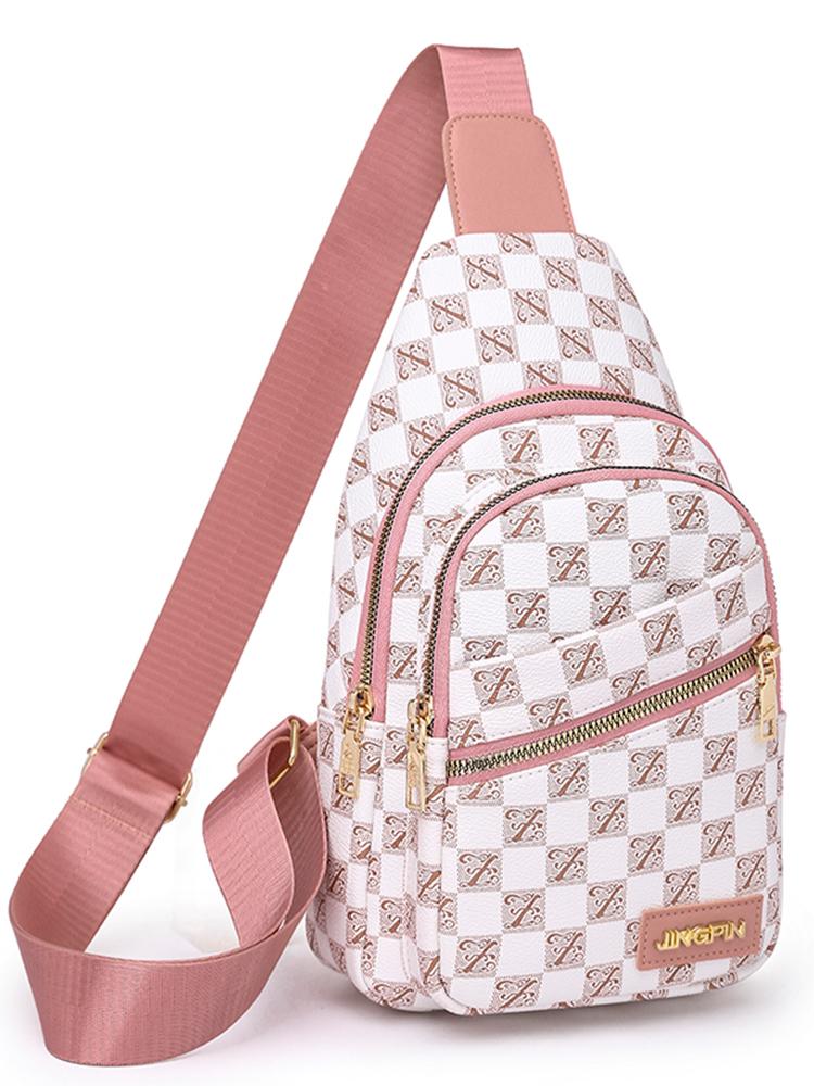 

ly Women Chest Pack Bags for Women Female Sling Bags Crossbody Shoulder Chest Bag Casual Girls PU Leather Messenger Pack 18cm6cm30cm