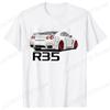 New Fashion Tees Shirt Short Sleeve Men Women Clothing Crewneck Loose Tops Japanese Car Drift Race Car R35 Graphics T-shirts