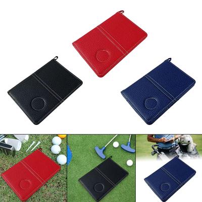 Porta Cartão de Pontuação de Golfe, Exterior, À Prova d'Água, Suprimentos de Golfe, Robusto, Capa para Livro de Distâncias, Couro PU, Protetor de Porta-Pontuação para Golfista