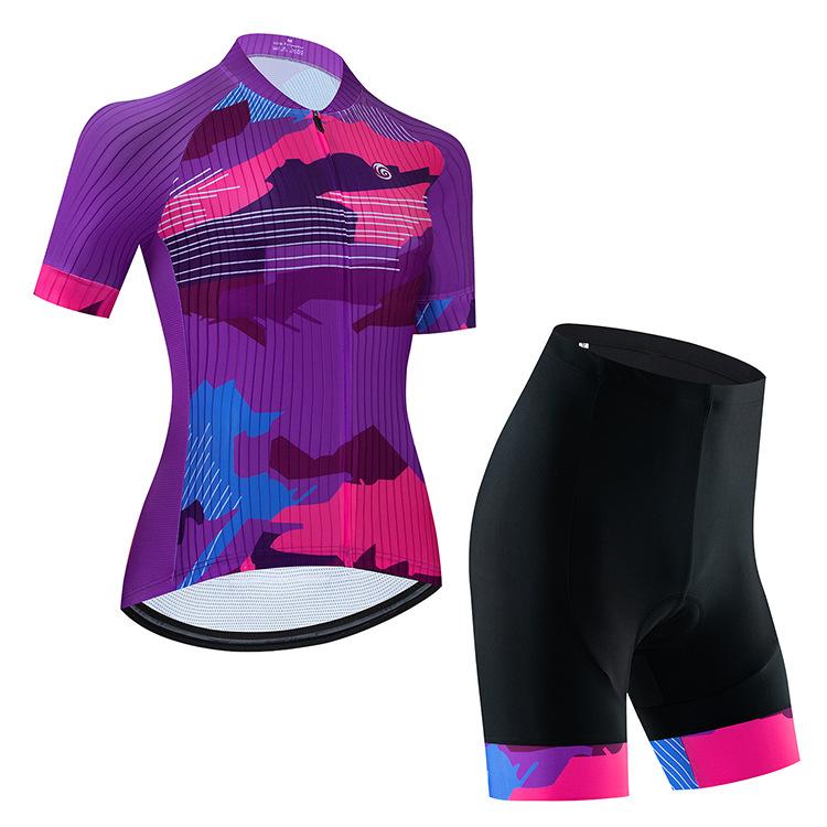 2026 Summer Short-sleeved Women's Cycling Suit, Breathable Cycling Sportswear, Outdoor Cycling Suit