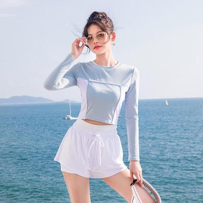 2025 Women's Two-Piece Long Sleeve Sun Protection Slimming Swimsuit