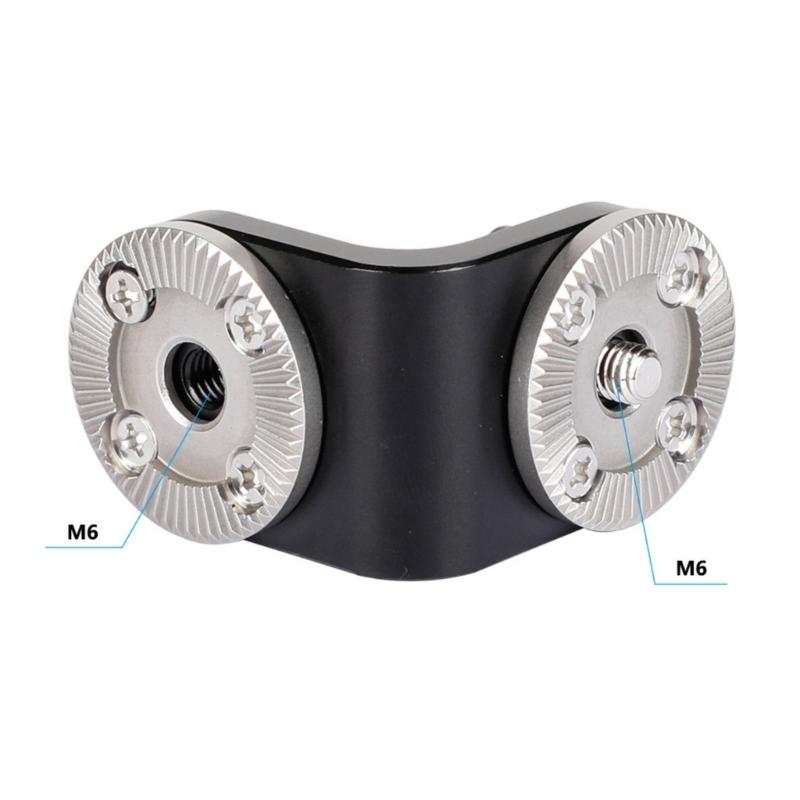 Podwójne Rozety Złącze Mocowania Przedłużenia Z Centralnym Gwintem M6 Regulowany Pokrętło Kciuka Do Uchwytu Uchwytu Rigu Kamery